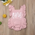 thumbnail image 3 of Bagilaanoe Newborn Baby Girl Rompers Letter Print Ruffle Sleeveless Bodysuits 6M 12M 18M 24M Infant Casual Backless One Piece Short Jumpsuit, 3 of 7