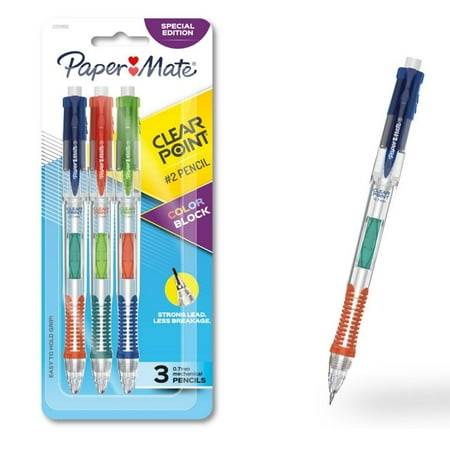 3ct Clearpoint Mechanical Pencil Color Block Special Edition 0.7mm Lead Darjk Blue/Orange/Green