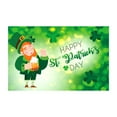 thumbnail image 1 of Pancarta del Día de San Patricio - Bandera de trébol impresa de doble cara, cartel verde de jardín de 45" x 71" para decoración navideña y suministros para fiestas, 1 of 4