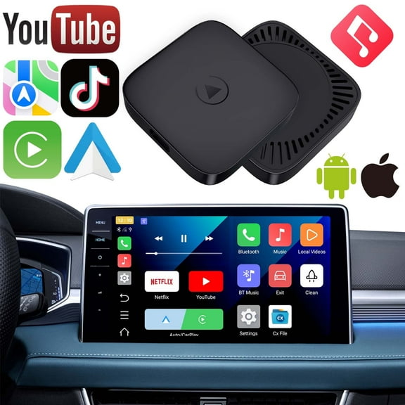 CARabc B2 Wireless CarPlay & Android Auto Adapter, Magic Box 2.0, Built-in Andriod System