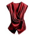 thumbnail image 5 of Wensltd Women Sleeveless Work Office Tank Tops Classic V Neck Solid Color Basic Soft Daily Wear Layering Outer Wear Versatile Tank Top Red, 5 of 6