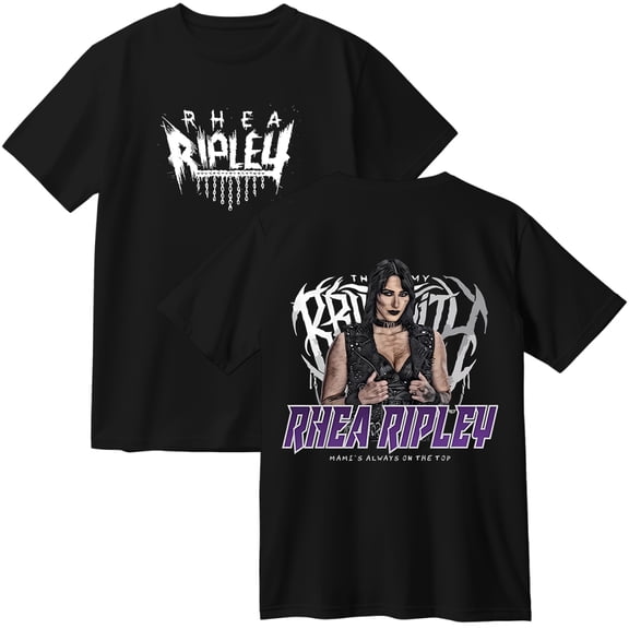 Rhea Ripley Merch Cotton T-Shirt Women Men Casual Crewneck Short Sleeve Tee