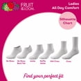 thumbnail image 6 of Fruit of the Loom All Day Comfort Women's Socks, Sizes 4-12, 6-Pack, 6 of 10