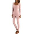 thumbnail image 5 of purcolt Womens Plus Size Long Johns Thermal Underwear Long Sleeve Fleece Lined Tops and Leggings Warm Winter Pajama Set, 5 of 9