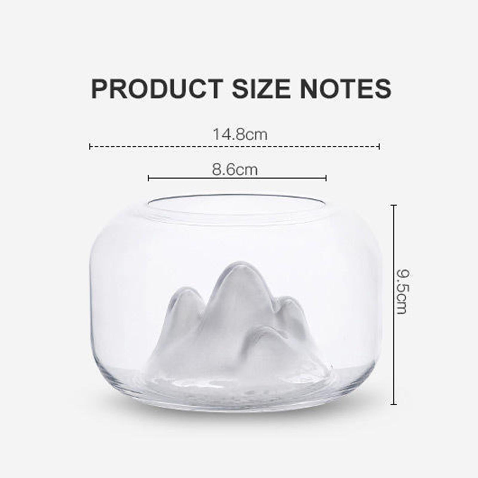 Fzaqwen Mini Snow Mountain Fish Bowl Light Aquarium Tank Goldfish Small Betta for Office