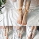 thumbnail image 4 of Medias de tul de malla de perlas con lazo de cinta de calcetines tobilleros transparentes ultrafinos para mujer, 4 of 5