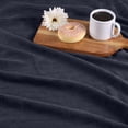thumbnail image 4 of Superior Basketweave All-Season Cotton Blanket, Throw (Non-Standard), Navy Blue, 4 of 9