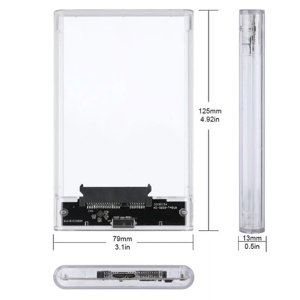 USB3.0 boîte de disque dur mobile transparent 2,5 pouces portable boîte de disques dur SATA état solide du disque dur série SSD