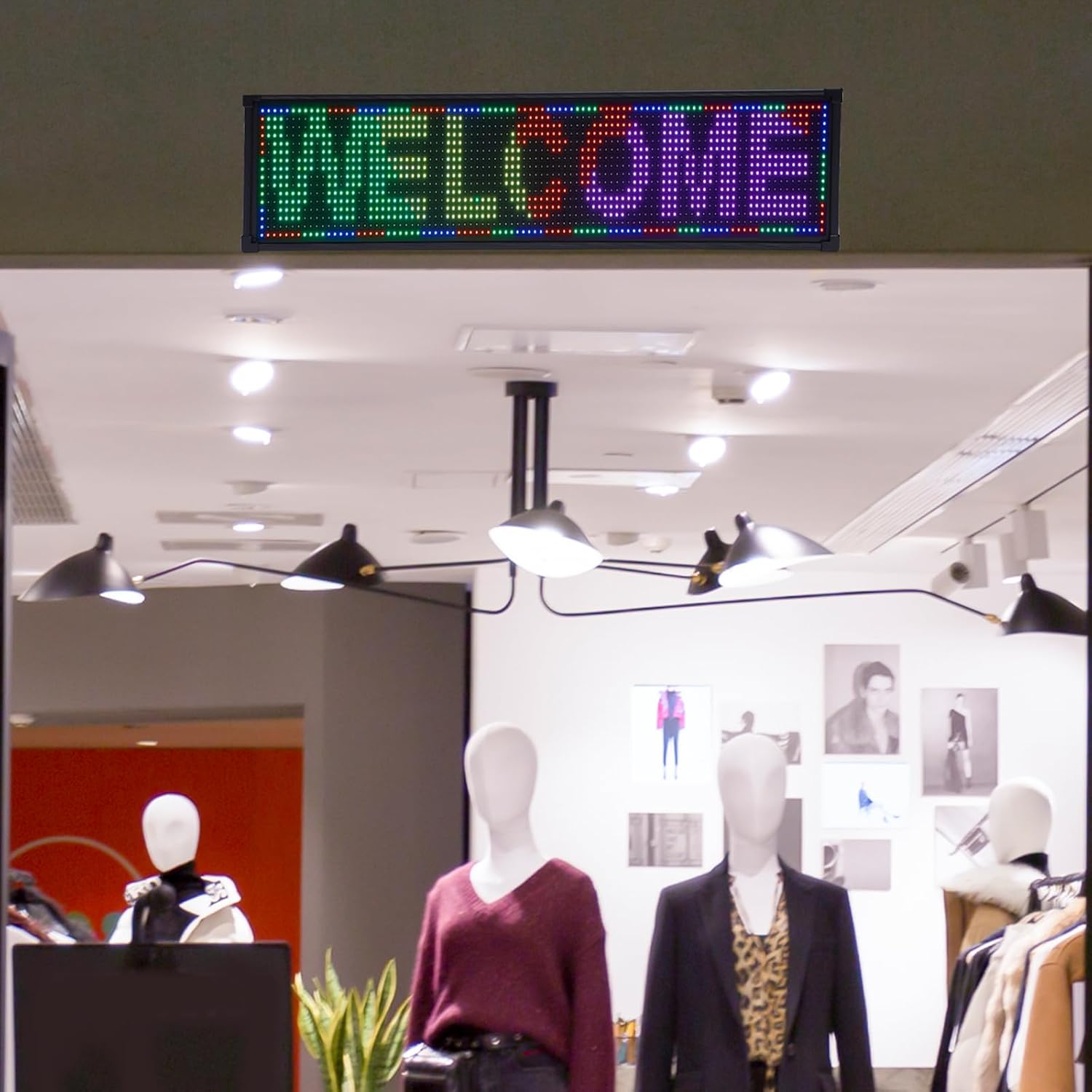 Scrolling Huge Bright Advertising LED Signs,110V LED Store Sign Open Signs for Business PC/Phone/U Disk Control Programmable LED Display for Store Car Bar Hotel (26''x8'')