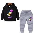 thumbnail image 3 of Conjunto de sudadera con capucha para niños, ropa para niños, ropa para bebés, suéteres casuales con capucha de Mickey, sudadera con capucha y pantalones, 2 piezas/conjunto, 2 a 14 años, 3 of 5