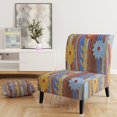 thumbnail image 5 of Designart "Floral Retro Pattern III" Upholstered Mid-Century Accent Chair - Arm Chair, 5 of 5