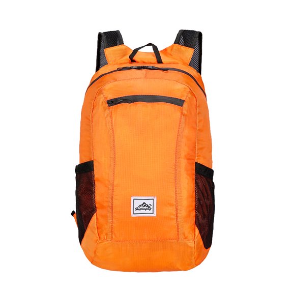 Tineasur Lightweight Foldable Orange Outdoor Backpack Daypack for Hiking, Travel, Camping, and Daily Use