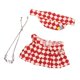 thumbnail image 3 of Ropa de muñeca de peluche de 15 cm, ropa de muñeca, accesorios de fotografía cómodos, accesorios de muñeca de peluche, falda de tenis de rejilla de mo collar rojo, 3 of 8