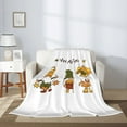 thumbnail image 5 of Throw Blanket for Couch Sofa and Bed, Hello Autumn Super Soft Plush Throw Blanket, Fuzzy Cuteness Comfy Warm Washable Flannel Blanket & Throws for All Season 80"x60", 5 of 7