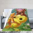 thumbnail image 2 of Manta de dibujos animados Wobbly Life, manta de vellón ultra suave y acogedora de lujo para sofá cama, mantas de franela cálidas para todas las estaciones, ropa de cama para niños, niñas, 40 x 30, 2 of 7