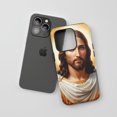 thumbnail image 3 of Jesus Christ Portrait For All iPhone Series Protective Phone Case Religious Art Golden White, 3 of 7