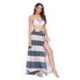 thumbnail image 2 of FORMRS Womens Long Sarong Beach Wrap Semi-Sheer Bikini Skirt Bathing Swimsuit Cover Up, Dark Sharks, 2 of 7