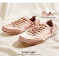 thumbnail image 6 of LUCKY STEP Retro Lightweight Fashion Sneakers Comfort Satin Ballet Casual Shoes,Pink,Womens, 6 of 11