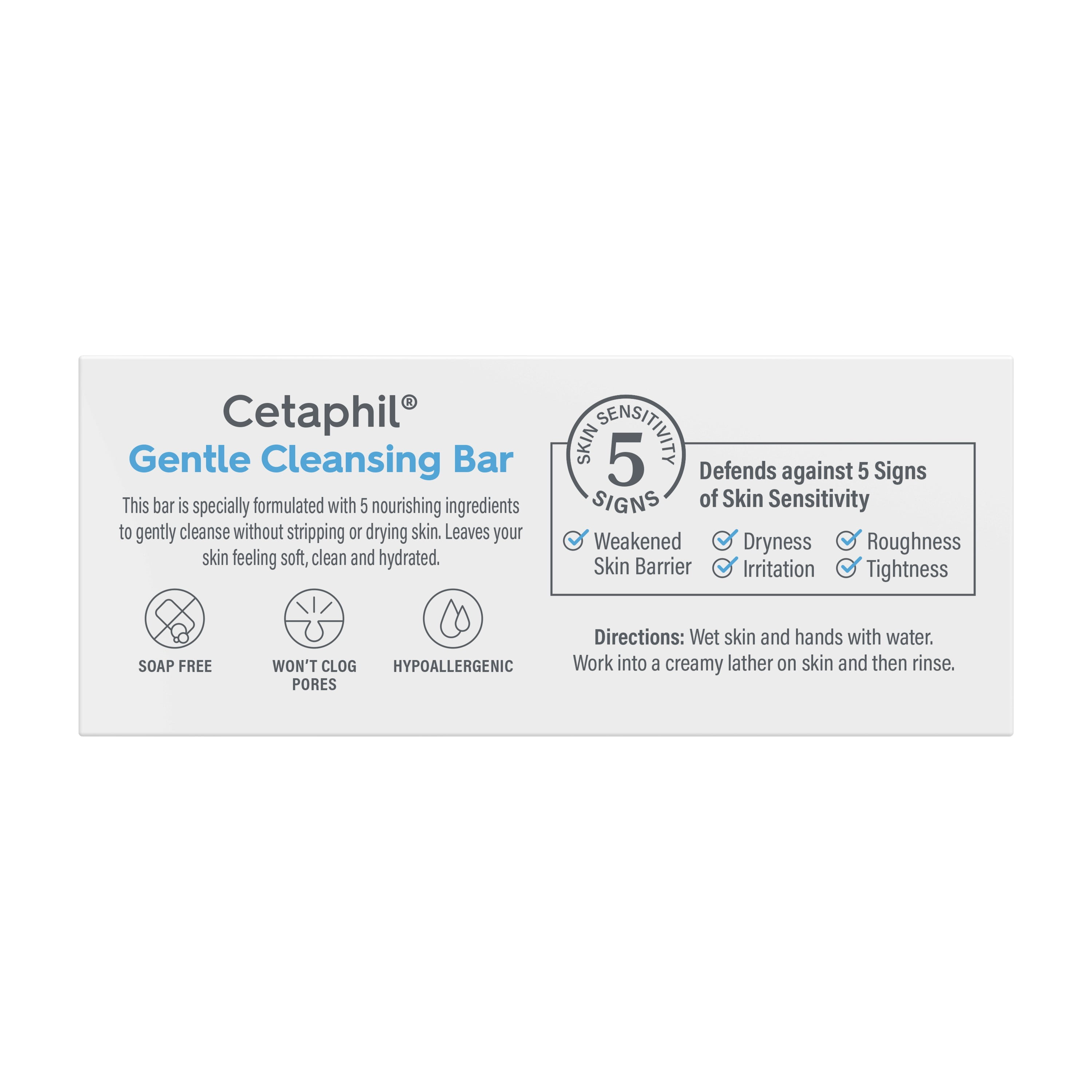 Cetaphil Gentle Cleansing Bar, 4.5 oz Nourishing Cleansing Bar For Dry, Sensitive Skin - Walmart.com