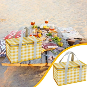 Outdoor Large Capacity Picnic Bag Camping Picnic Basket Travel Picnic Bag Portable Bento Bag Thermal Insulation Bag 1A57