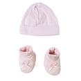 thumbnail image 1 of Conjunto de ropa Bambini Preemie, gorra y botín para recién nacido, color rosa, 1 of 3