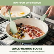 GreenPan Essence 17-Piece Ceramic Nonstick Cookware – Toxin-Free, Dishwasher & Oven Safe, Green
