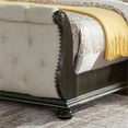 thumbnail image 4 of Pemberly Row Rhapsody Multi-step Molasses King Wood Sleigh Bed, 4 of 8