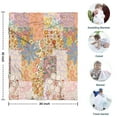 thumbnail image 4 of Pioneer Flower Floral Print Pattern Blanket,Comfortable Soft Flannel Throw Blanket,All Season,Warm Lightweight Blankets for Sofa Bed Couch Living Room Chair,30"x40", 4 of 4