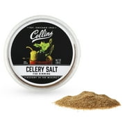 Collins Celery Salt Rimmer for Cocktails | Glass Rimming Salt for Bloody Mary, Manhattan, Margarita Drinks, 7oz