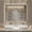 Clear + Glass + Modern+3, variant on LIANGKA Vanity Desk with Chair and Hair Dryer Holder 3 Drawers Makeup Table 3 Color Adjustable Lighted Mirror White