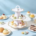 thumbnail image 6 of UNLLLL 3 Tier Cardboard Cupcake Stand, Disposable Dessert Tower Display Rack, Sturdy Party Treat Holder, for Birthday Wedding Event Decoration (White), 6 of 7