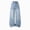 L117-Light Blue, variant on NOLDARES Girls Jeans Baggy Wide Leg Jeans for Kids Cute Denim Pants | Loose Fit, Elastic High Waisted, Trendy Y2K Streetwear(L117-Blue)