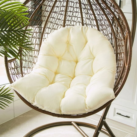 

Plertrvy Clearance Polyester cushion Hammock cushion (non-removable and washable) white Cushion single swing cushion hanging mattress integrated cushion