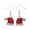 Red, variant on Christmas Earrings Set for Women - Fashionable Alloy Christmas Cap Design with Sparkling Dril - Holiday Accessory for Festive Celebrations