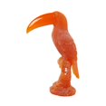 thumbnail image 4 of Estatua de loro, escultura de pájaro Animal, regalo Ideal, decoración del hogar, coleccionables, adorno de escritorio, estatuilla de tucán de resina para estante y dormitorio Naranja, 4 of 9