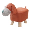 thumbnail image 3 of Animal Footstool Footrest Ottoman Wood Multifunctional Cute Cartoon Room Decor Bench for Porch, Living Room, Entryway, Guest Room, Bedroom red puppy, 3 of 8