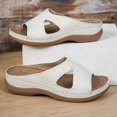 thumbnail image 6 of MLCDZ Orthopedic Sandals for Women, Women Dressy Summer Comfortable Sandals with Arch Support Wedge Sandals Flip Flops Sandals White 37, 6 of 9