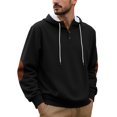 thumbnail image 2 of pstuiky camisa de manga larga para hombre, Blusa informal y moderna de color liso con capucha, manga larga y bolsillos abotonados para hombre top de hombre m, 2 of 5