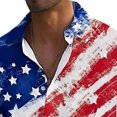 thumbnail image 4 of Erwazi Men’s Button Down Shirts Summer Short Sleeve Printed Collared 4th of July Mens Tops, 4 of 5