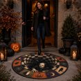 thumbnail image 6 of Halloween Theme 3D Visual Optical Floor Mat,Vintage Raven Vortex Hole Design Non- Washable Illusion Round Rugs,for Home,Party,Trick or Treat Entry Decor, 6 of 6