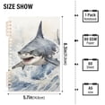 thumbnail image 3 of Shark Wave Blue Ring Binder Notebook Journey Note Diary College Ruled Spiral Notebook Study Loose Leaf Paper A5 60 Pages, 3 of 8