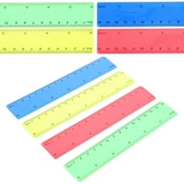 OUNONA 20 Pcs Clear Ruler 15cm Color Small Size Classroom
