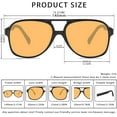 thumbnail image 4 of Gafas de sol clásicas de aviador vintage para mujeres y hombres, gafas de sol retro de los años 70 con montura grande Zhivalor WMPH-877-3, 4 of 6