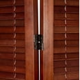thumbnail image 5 of Oriental Furniture 6 ft. Tall Adjustable Shutter Room Divider Walnut 6 Panel, 5 of 6