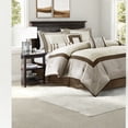 thumbnail image 3 of Luxury 7Piece Bedding Sets Polyester Comforter Taupe and Brown Elegant Hotel Style, 3 of 10
