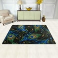 thumbnail image 3 of Coolnut Lightweight Soft Area Rugs 31x20 Inch, Embroidery Peacock Feathers Floor Mat Doormat for for Rooms Entrance Hardwood Floor Living Room Nursery Rugs, 3 of 6