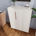 thumbnail image 2 of S-HOME Modern White Sideboard Cabinet with Elegant Gold Handles for Stylish Kitchen and Dining Room Organizer, 2 of 10