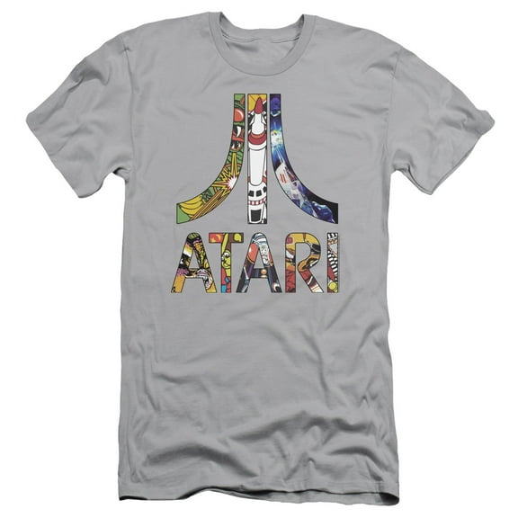 Atari Inset Art S/S Adult 30/1 T-Shirt Silver