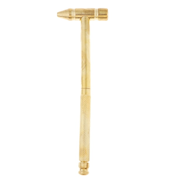 Portable Small Brass Hammer with Screwdrivers for Travel Camping