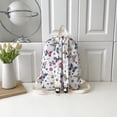 thumbnail image 4 of Mujer Mochila Mariposas Estampado floral Nylon Lindos Bolsas escolares para niñas (Blanco), 4 of 8